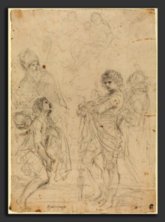 Giovanni Francesco Barbieri, called Guercino (Italian, 1591 - 1666), Madonna and Child with Saints