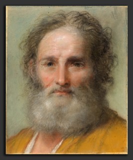 Benedetto Luti (Italian, 1666 - 1724), Head of a Bearded Man, 1715, pastel on laid paper