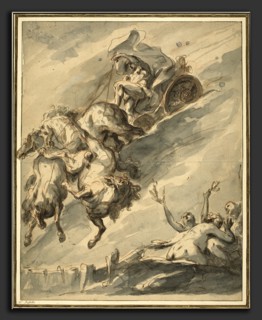 Gaspare Diziani (Italian, 1689 - 1767), The Fall of Phaeton, 1745-1750, pen and brown ink over red