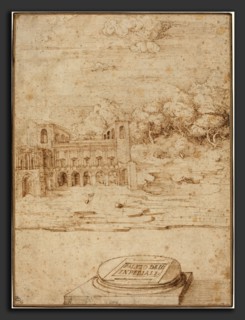 Venetian 16th Century, Probably Titian (Italian, c. 1490 - 1576), The Villa Imperiale, 1530s, pen