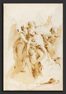 Giovanni Battista Tiepolo (Italian, 1696 - 1770), Saint Mary Magdalene Lifted by Angels, c. 1740,