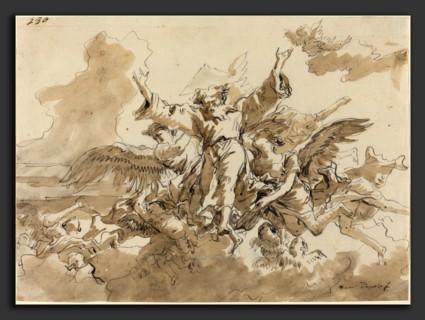 Giovanni Domenico Tiepolo (Italian, 1727 - 1804), Creation of the Universe, pen and gray ink with