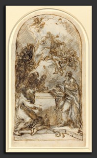 Pietro Roselli (Italian, c. 1700 - 1771 or after), The Apotheosis of Saint Mark [recto and verso],