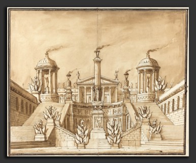 Pietro Gonzaga (Italian, 1751 - 1831), Fantasy of an Ancient Capitol with Trophies and Grand