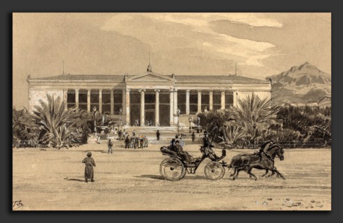Themistocles von Eckenbrecher (German, 1842 - 1921), University, 1890, pen and black ink and