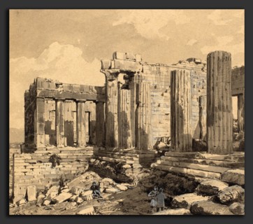 Themistocles von Eckenbrecher (German, 1842 - 1921), Propylaeum, 1890, pen and black ink and