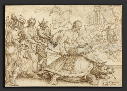 Maerten van Heemskerck (Netherlandish, 1498 - 1574), The Triumph of Job, 1559, pen and brown ink