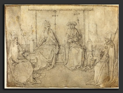 Workshop of Valentijn van Orley (Netherlandish, 1466 - 1532), The Four Latin Fathers of the Church,