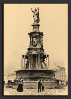 Fritz Stoltenberg (German, 1855 - 1921), Hansa-Brunnen, 1893, watercolor