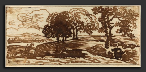 Franz Innocenz Josef Kobell (German, 1749 - 1822), Landscape, pen and brown ink on laid paper