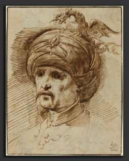 Christian Wilhelm Ernst Dietrich (German, 1712 - 1774), Oriental in a Fantastic Headdress,
