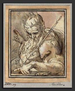 Attributed to Hans Steidlin (German, 1555 - 1607), Janus, c. 1600, pen and ink over graphite with
