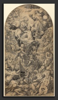 Master J.N. (German or Netherlandish, active late 16th century), The Coronation of the Virgin with