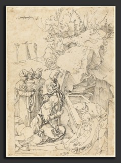 Albrecht DÃ¼rer (German, 1471 - 1528), The Entombment, 1504, pen and gray ink on laid paper