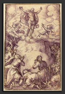Virgil Solis (German, 1514 - 1562), The Transfiguration, pen and black and violet ink on laid paper