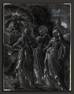 German 16th Century, The Three Women at the Tomb [recto], c. 1600, pen and brush and black ink with