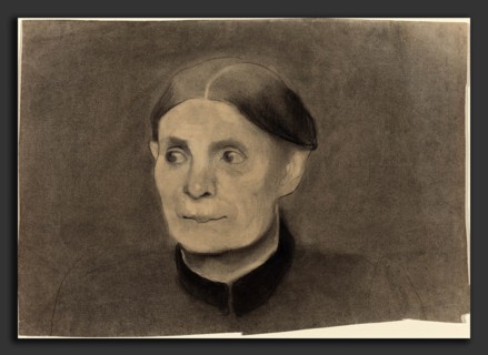 Paula Modersohn-Becker (German, 1876 - 1907), Portrait of a Woman, 1898, charcoal and graphite on