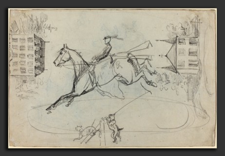 Henri de Toulouse-Lautrec (French, 1864 - 1901), Sheet of Sketches, c. 1881, graphite