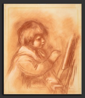 Auguste Renoir, The Artist's Son Claude or "Coco", French, 1841 - 1919, c. 1906, red and white