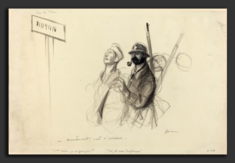 Jean-Louis Forain, Sur le Rhin.  -maintenant c'est l'arriere., French, 1852 - 1931, probably 1918,