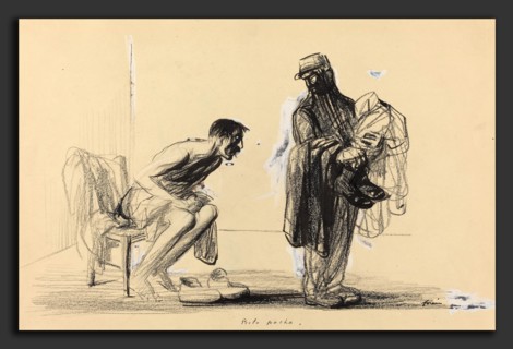 Jean-Louis Forain, Bolo pacha, French, 1852 - 1931, c. 1914-1919, brush and black ink and black