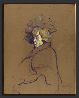 Henri de Toulouse-Lautrec (French, 1864 - 1901), Jane Avril, 1892, oil on cardboard mounted on wood