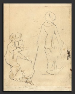 Edgar Degas (French, 1834 - 1917), Study for "Mary Cassatt at the Louvre: The Etruscan Gallery", c.
