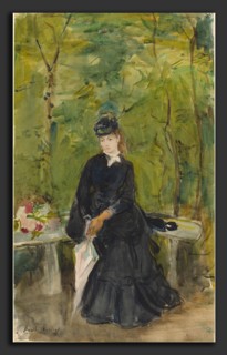 Berthe Morisot (French, 1841 - 1895), The Artist's Sister Edma Seated in a Park, 1864, watercolor