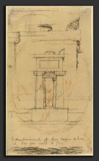 Charles Meryon (French, 1821 - 1868), Moliere's Tomb, probably c. 1854, graphite with touches of