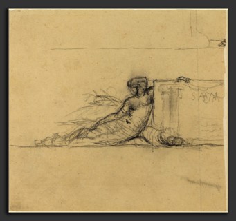 Charles Meryon (French, 1821 - 1868), Seated Female Figure for "San Francisco", probably c. 1856,