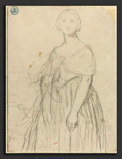 Jean-Auguste-Dominique Ingres (French, 1780 - 1867), Sketch for Madame Moitessier, graphite on wove