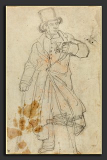 Théodore Gericault (French, 1791 - 1824), Study for "Swiss Sentry at the Louvre", c. 1819, graphite