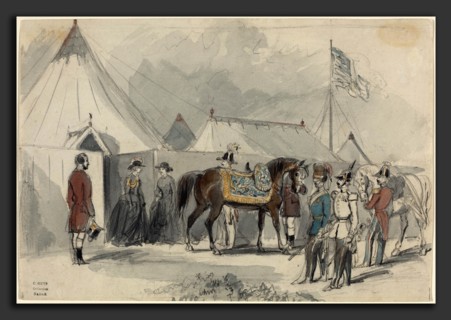 Constantin Guys (French, 1805 - 1892), The Queen, watercolor and graphite on wove paper