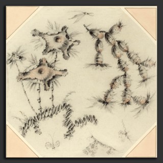 Jean-Baptiste Pillement (French, 1728 - 1808), Bamboo Flowers and Cactus, black and red chalk on