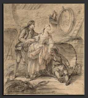 Attributed to Pierre-Antoine Baudouin (French, 1723 - 1769), The Tale of the Cooper's Wife, 1767,