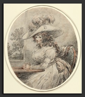 George Morland (British, 1763 - 1804), Anne Ward Morland, c. 1786, graphite with black and red