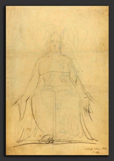 William Blake (British, 1757 - 1827), An Ascending Spiral of Figures [recto], probably c. 1820,