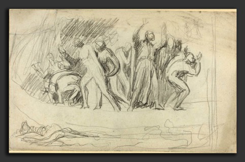 George Romney (British, 1734 - 1802), Study for "The Deluge", 1790s, graphite on wove paper