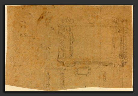 John Flaxman (British, 1755 - 1826), Designs for Monuments, graphite