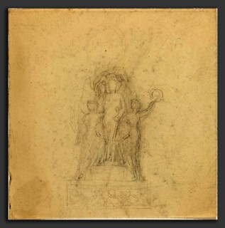 John Flaxman (British, 1755 - 1826), Sheet of Studies [recto and verso], graphite