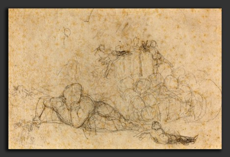 John Flaxman (British, 1755 - 1826), Sheet of Studies, graphite