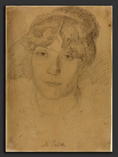 John Flaxman (British, 1755 - 1826), Mrs. Tulk, graphite on laid paper