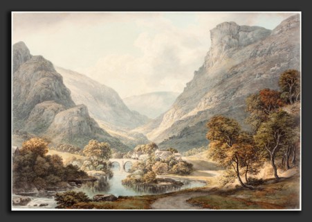 John Glover (British, 1767 - 1849), A View of Dovedale, c. 1825, watercolor over graphite on wove