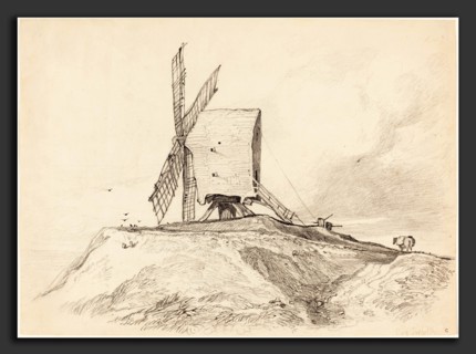 Attributed to John Sell Cotman (British, 1782 - 1842), Eye Mill in Suffolk, graphite on wove paper