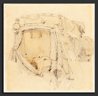 Samuel Prout (British, 1783 - 1852), A Carriage, graphite with wash on wove paper