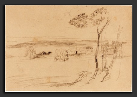 Randolph Caldecott (British, 1846 - 1886), Trouville-sur-Mer, 1879, graphite on wove paper
