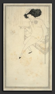 Aubrey Beardsley (British, 1872 - 1898), Caricature of J.M. Whistler, pen and black ink on wove