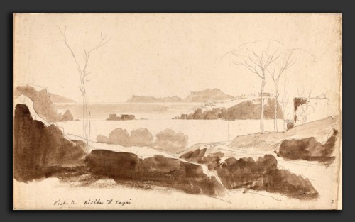 Friedrich Salathé (Swiss, 1793 - 1858), View of the Islands of Nisida and Capri, probably 1819,