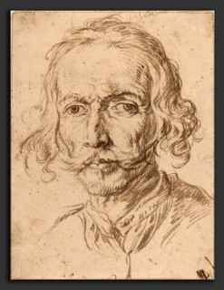 Felipe Gomez de Valencia (Spanish, c. 1634 - 1694), Portrait of a Man, pen and brown ink on laid