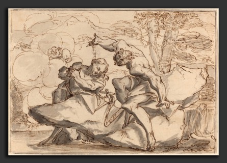 Paul Troger (Austrian, 1698 - 1762), The Baptism of Christ, pen and iron gall ink and gray wash